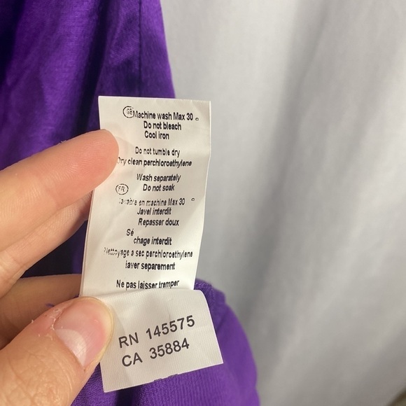 Anthropologie See U Soon Asymmetric Cocktail Mini Dress Eggplant Deep Purple - S - Picture 8 of 11